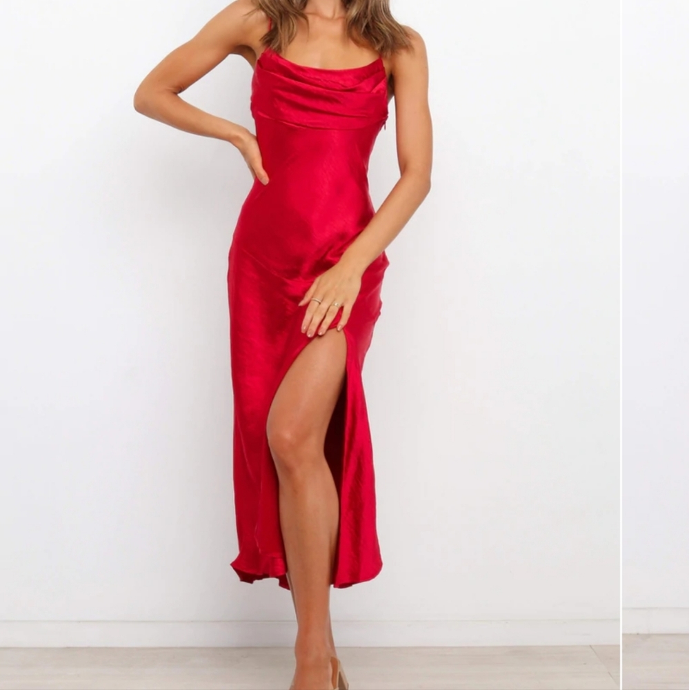 Petal & Pup Red Midi Dress